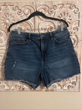 LC Lauren Conrad Blue Denim Shorts with Gold Stitching